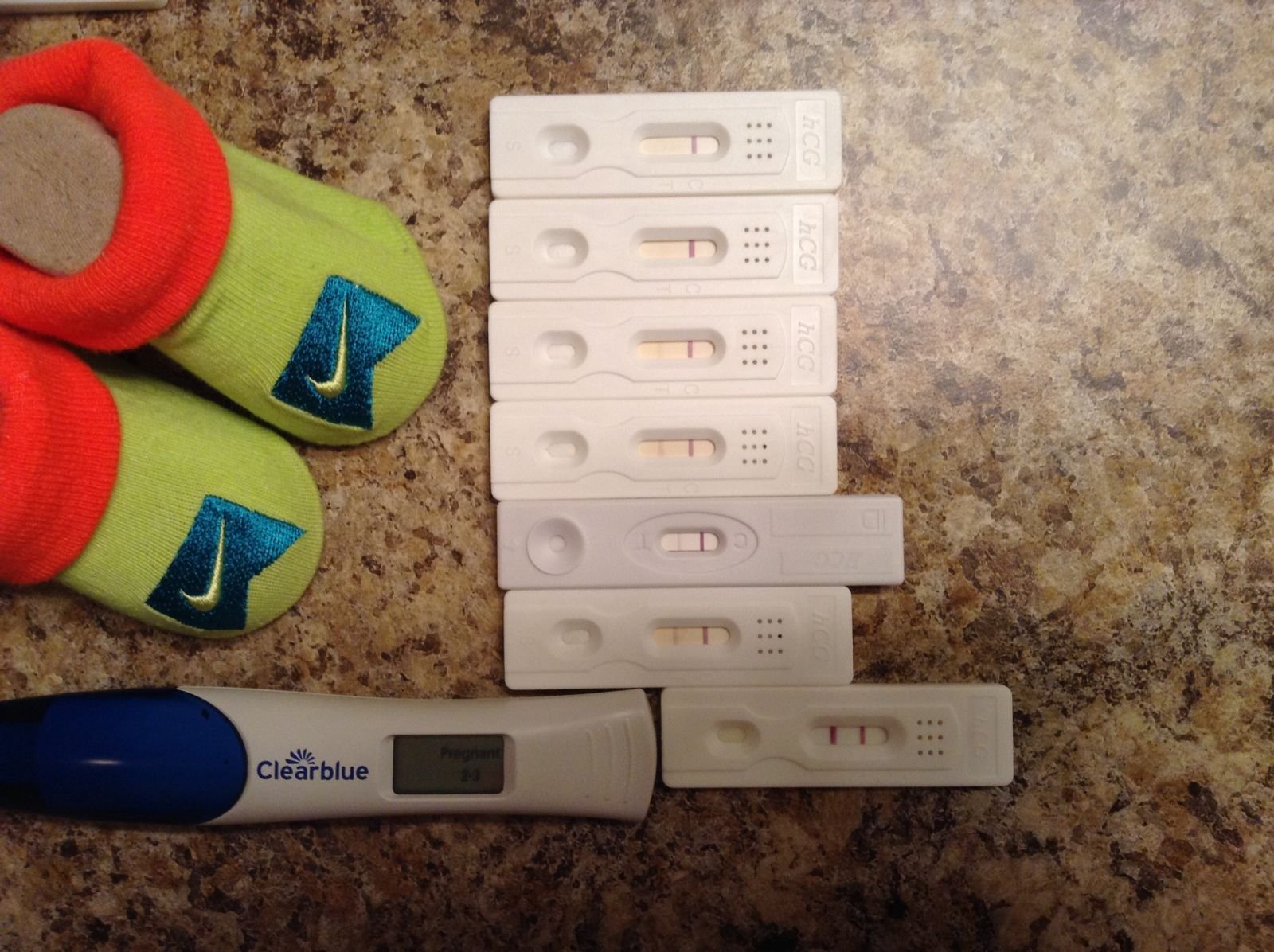 Наконец мои беременные тесты  с 9 дпо по 18 дпо
