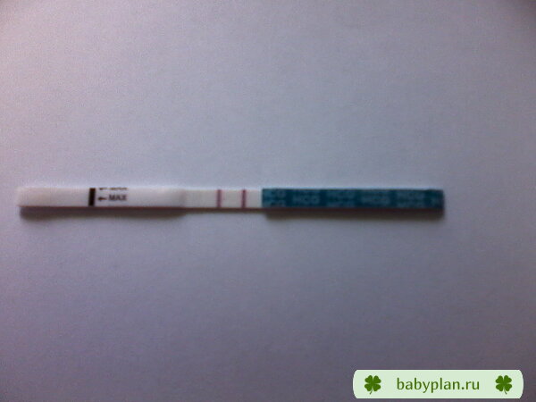 12 ДПП,наш первый беременный тестик.