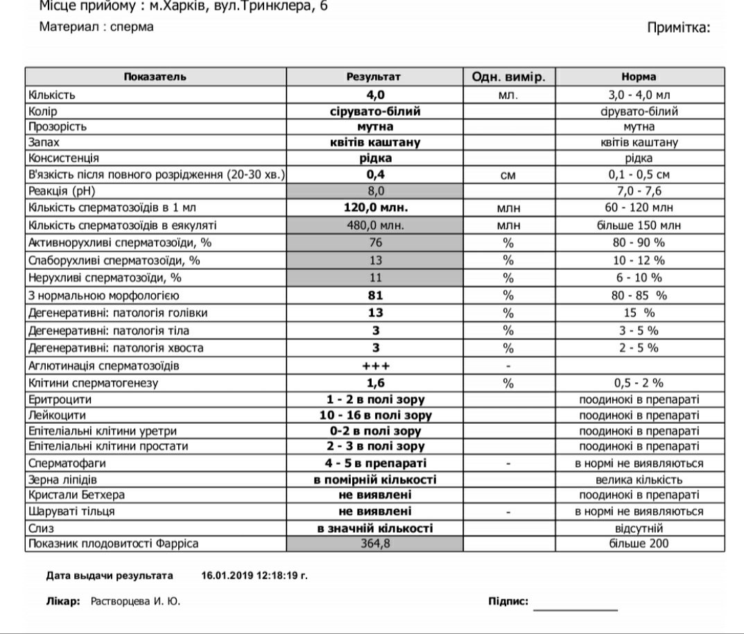 Сдача спермограммы сколько дней
