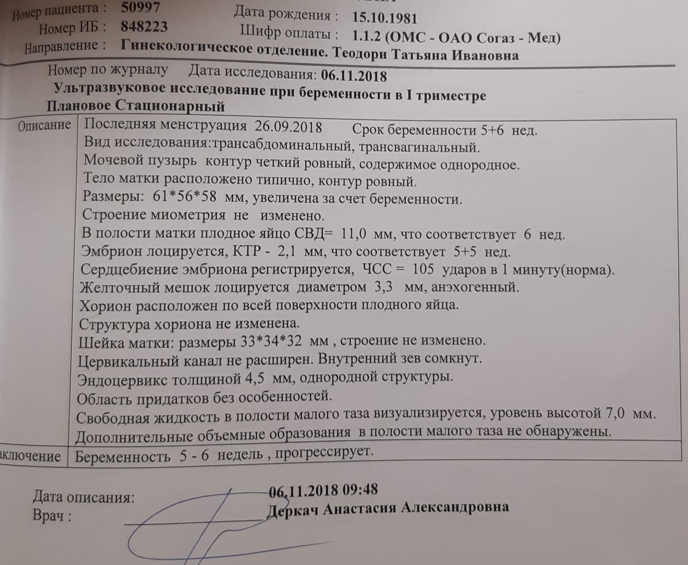 Размер плодного яйца по неделям беременности