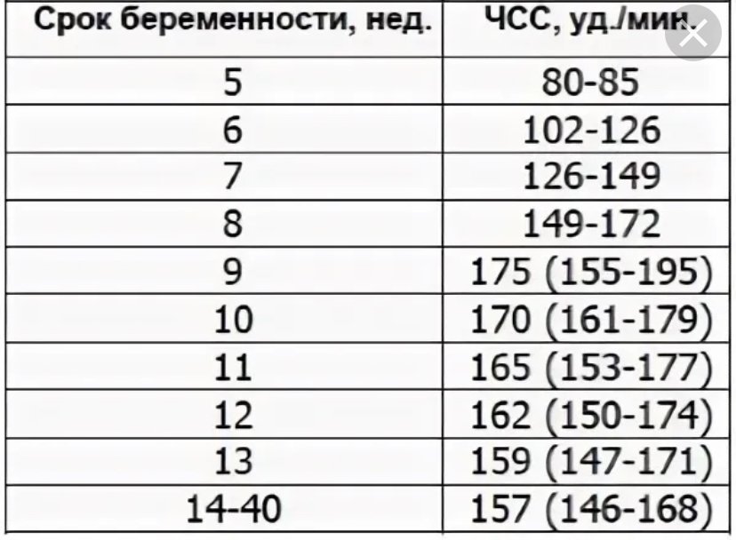 Пульс в 3 триместре